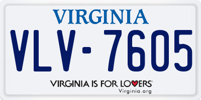 VA license plate VLV7605