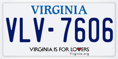 VA license plate VLV7606