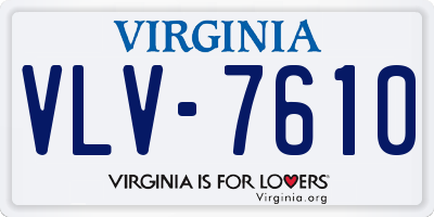 VA license plate VLV7610