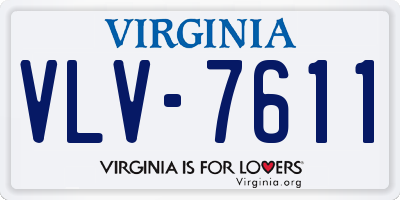 VA license plate VLV7611