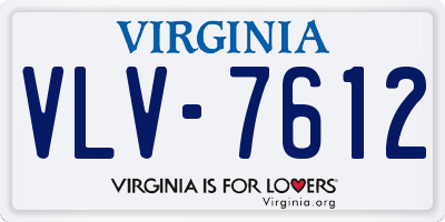 VA license plate VLV7612