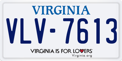 VA license plate VLV7613