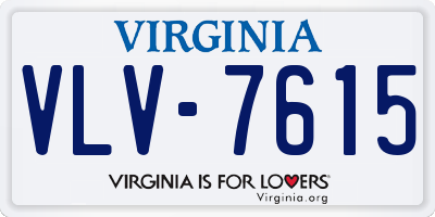 VA license plate VLV7615