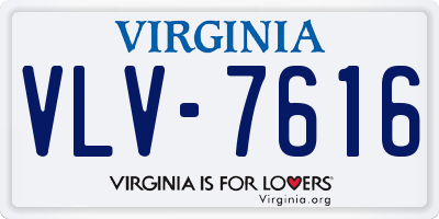 VA license plate VLV7616