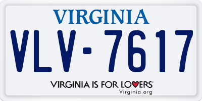 VA license plate VLV7617