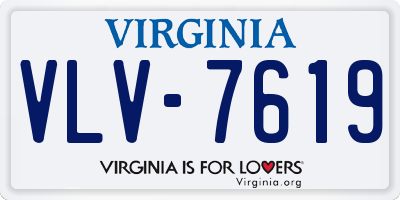 VA license plate VLV7619