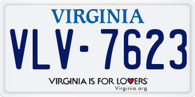 VA license plate VLV7623