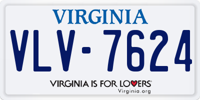 VA license plate VLV7624