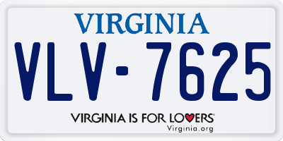 VA license plate VLV7625