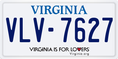 VA license plate VLV7627