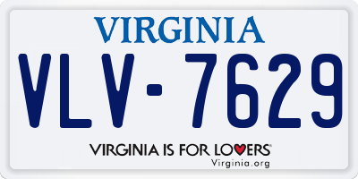 VA license plate VLV7629