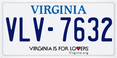 VA license plate VLV7632