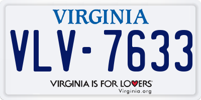 VA license plate VLV7633