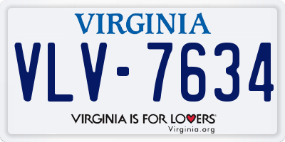 VA license plate VLV7634