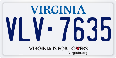 VA license plate VLV7635