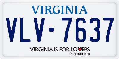 VA license plate VLV7637