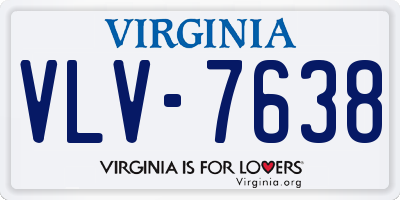 VA license plate VLV7638