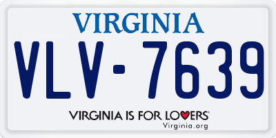 VA license plate VLV7639