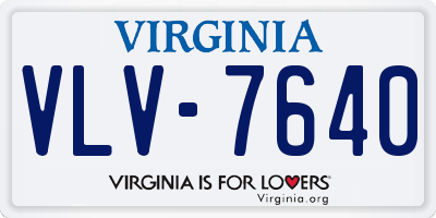 VA license plate VLV7640