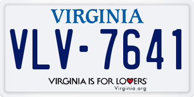 VA license plate VLV7641