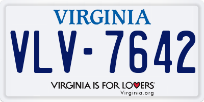 VA license plate VLV7642