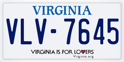 VA license plate VLV7645