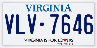 VA license plate VLV7646