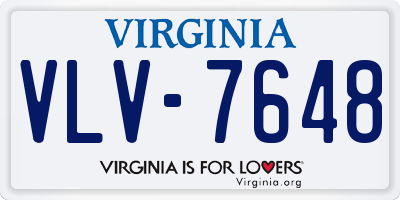 VA license plate VLV7648