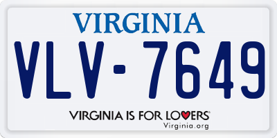 VA license plate VLV7649