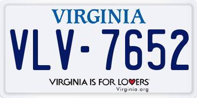 VA license plate VLV7652