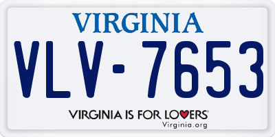 VA license plate VLV7653