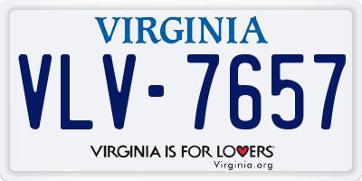 VA license plate VLV7657