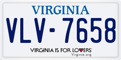 VA license plate VLV7658