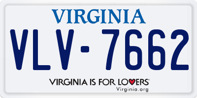 VA license plate VLV7662