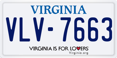 VA license plate VLV7663