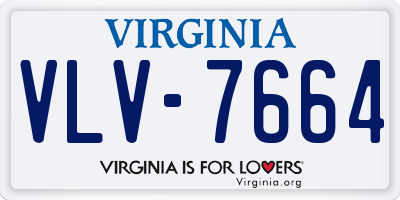 VA license plate VLV7664