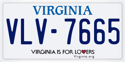 VA license plate VLV7665