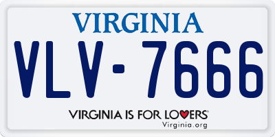 VA license plate VLV7666