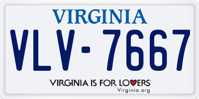 VA license plate VLV7667