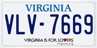 VA license plate VLV7669