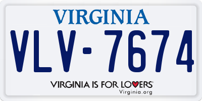 VA license plate VLV7674