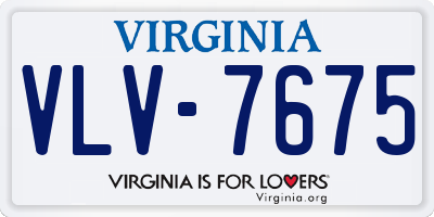 VA license plate VLV7675