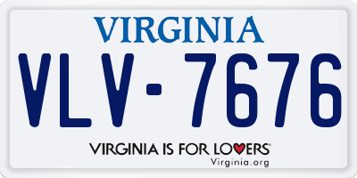 VA license plate VLV7676