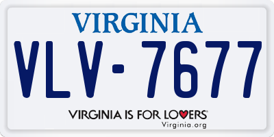 VA license plate VLV7677