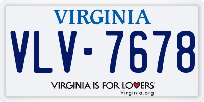 VA license plate VLV7678