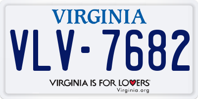 VA license plate VLV7682