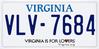 VA license plate VLV7684