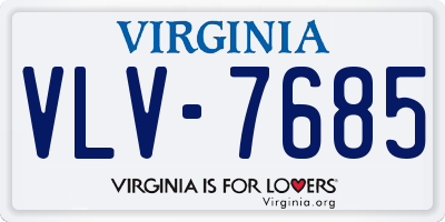 VA license plate VLV7685