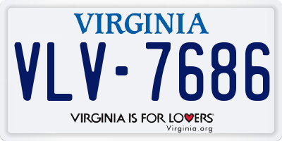 VA license plate VLV7686