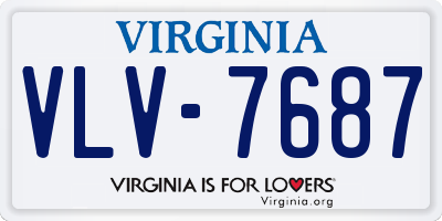 VA license plate VLV7687